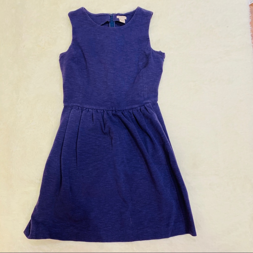 J. Crew Navy Blue XS Zip Fit n Flare Dress